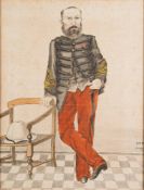 Chinese School Circa 1860, signed Xieji Gui Dingnan- Portrait of a Western Officer or Governor,