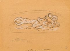 Charles Lucien Moulin [1869-1960] - Figure compositions,:- a folio of six pen, ink,