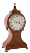 R Andrews, Cornhill, a satinwood balloon-shaped bracket clock: the eight-day duration,