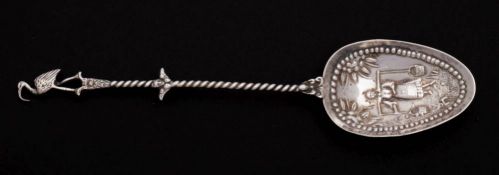 A Dutch silver spoon, bears import marks for Chester,