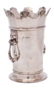 A George V silver wine cooler, maker Hawksworth, Eyre & Co Ltd, Sheffield,