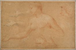 Attributed to Charles Joseph Natoire [1700-1777]- Half-length female figure study,