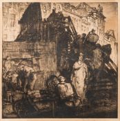 Frank Brangwyn [1867-1956]- Pont Neuf,:- etching, signed in pencil in the margin,