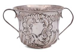 A George II silver twin-handled cup, W? possibly William Grundy, London,