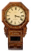 While, Birmingham, an inlaid rosewood wall clock: the eight-day duration,