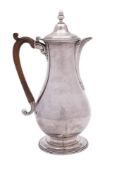 A George III silver coffee pot, maker Daniel Smith & Robert Sharp, London, 1780: of ovoid form,