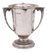 A George V silver three-handled trophy, maker William Neale & Son, Birmingham,