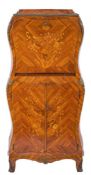 A 19th Century French kingwood, floral marquetry and gilt metal mounted secrétaire à abattant:,
