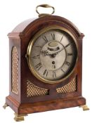 A Regency mahogany bracket clock: the eight-day duration timepiece fusee movement having an