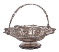 A William IV silver swing-handled basket, maker's mark worn, London,