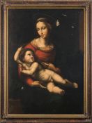 Manner of Filippo Lippi, 18/19th Century- Madonna & Christ Child,: oil on canvas, 84 x 61cm.