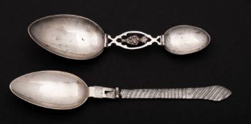 A 19th Century Austro-Hungarian silver folding spoon,