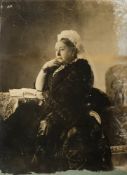 A group of late 19th/early 20th century portrait photographs: including a photograph of Queen