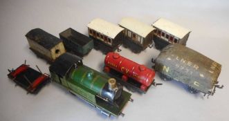 Marklin, 0 gauge clockwork 0-4-0 tank locomotive: in L.N.E.R.