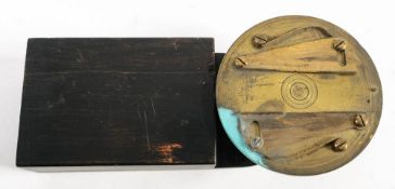 A 19th century brass microscope turntable,