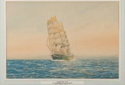 * Eric Erskine Campbell Tufnell [1888-1978]- Clipper Ship 'Cimba' built by Messrs Hood 1878,