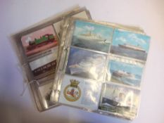 A collection of Edwardian and later postcards: relating to transport,