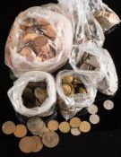 A bag of mixed coinage: