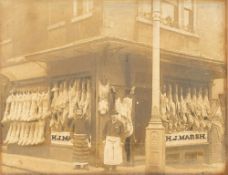 A group of late 19th/early 20th century portrait photographs: including groundsmen and farmhands