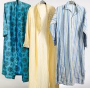 A collection of mid to late 20th century night ware including silk slips and dressing gowns etc.