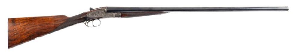 A Webley and Scott double barrel twelve bore sidelock ejector: number '69010' the plain 30 inch