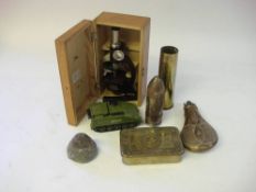 A WWI Princess Mary 1914 Christmas tin: containing unopened tobacco,