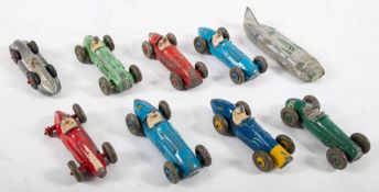 A group of nine Dinky Racing cars: including No 23G Cooper Bristol,