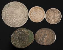 A higher grade 1830 5 cents USA: 1871 Canada 5 cent, shilling token I B Phillpson,
