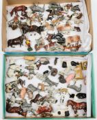 Britains and others. A collection of various farm animals: including cows, hens, pigs and sheep etc.