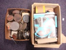 A collection of early 20th century 8mm cine films and later 35mm slides: (a lot)