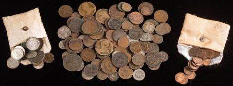 A mixed group of mainly European coinage: including silver, a group of 1865 1 pfennig,