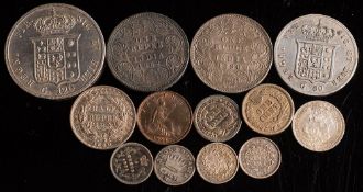 1856 Sicily 120 and 60g: German East Africa 1/4 rupee, 1813 Napoleon 5 soldi,
