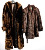 Four various fur coats including one by Daphmond and another by M Huntbach & Co Ltd: (4)
