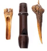 A 19th century French POW knucklebone apple corer:, 11cm long,