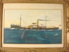 An early 20th century watercolour of the steam packet 'Islander',