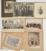 A collection of early 20th century regimental and military portrait photographs: some pre-WWI