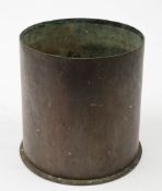 A WWI German 52pdr Karlsruhe shell casing, dated 'Apr 16': reduced to form a waste paper bin,