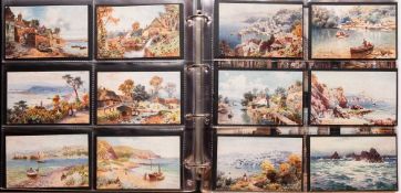 An album of Raphael: Tuck & Sons 'Oilette' topographical Series postcards,