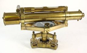 A mid 19th century lacquered brass level by Stanley, Great Turnstile, Holbon, London,