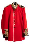 An Irish Guards officers tunic with rank badges for a Major.