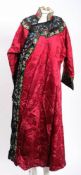 A collection of early to mid 20th century Chinese costume and textiles: including a red and black
