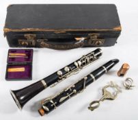 An early 20th century rosewood clarinet by Martin Fres,