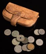 A small collection world of coins including USA 1882 and 1877 dimes: with 1884 Mcbel and 1881