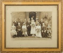 A group of late 19th/early 20th century framed portrait and wedding photographs: (a lot)