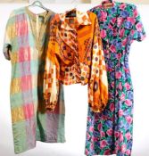 A collection of late 20th century silk and cotton blouses including Jean Varon and others: