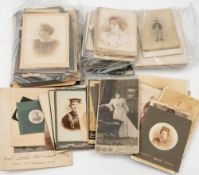A collection of late 19th/early 20th century Carte de Visite and cabinet portrait photographs: (a