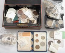 A mixed group of mainly British coins: including an 1821 crown, 1889 double florin,