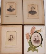 Two late 19th/early 20th century Carte de Visite albums containing family portraits and group