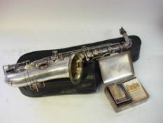 A French silver plated 'Meha' Alto saxophone: numbered 4015,