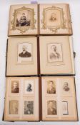 Three late 19th /early 20th century Carte de Visite albums: part filled with family portraits (3).
